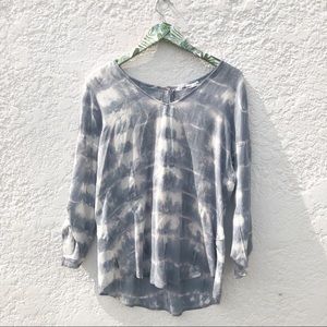 Anthropologie | Red Haute Tie Dye Silk Top